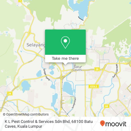 Peta K L Pest Control & Services Sdn Bhd, 68100 Batu Caves