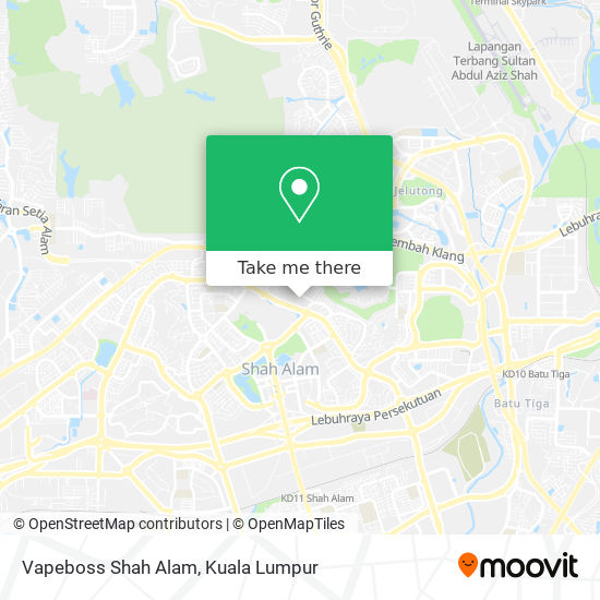 Peta Vapeboss Shah Alam