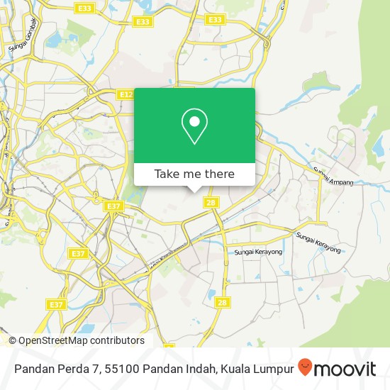 Pandan Perda 7, 55100 Pandan Indah map