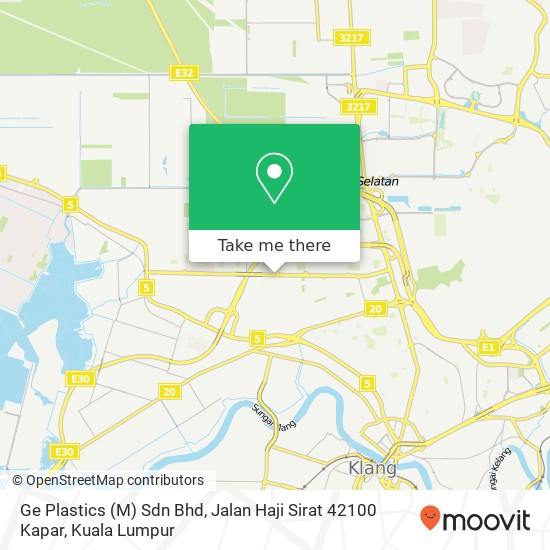 Peta Ge Plastics (M) Sdn Bhd, Jalan Haji Sirat 42100 Kapar