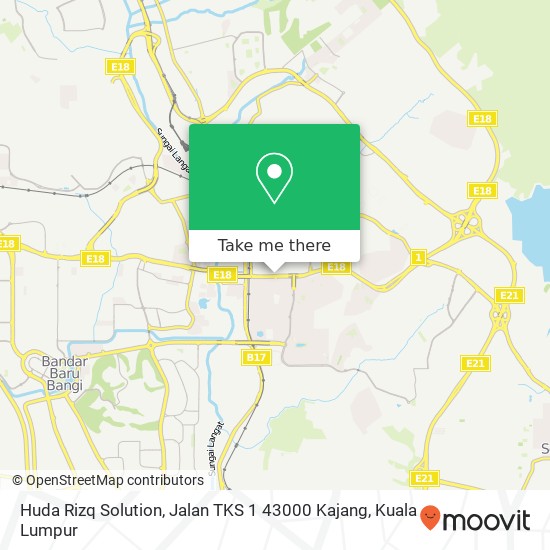 Huda Rizq Solution, Jalan TKS 1 43000 Kajang map