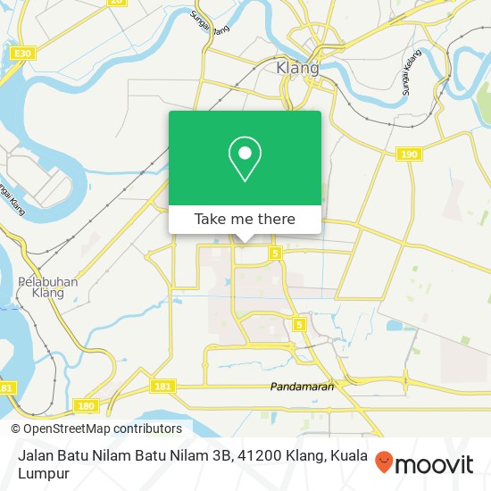 Jalan Batu Nilam Batu Nilam 3B, 41200 Klang map