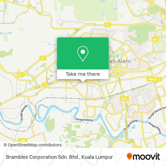 Brambles Corporation Sdn. Bhd. map