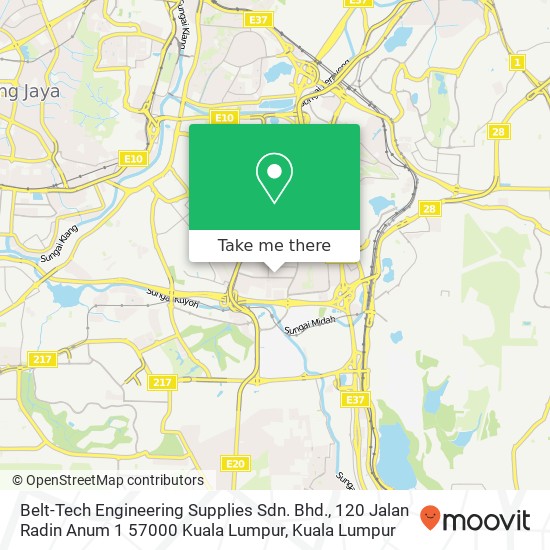 Belt-Tech Engineering Supplies Sdn. Bhd., 120 Jalan Radin Anum 1 57000 Kuala Lumpur map