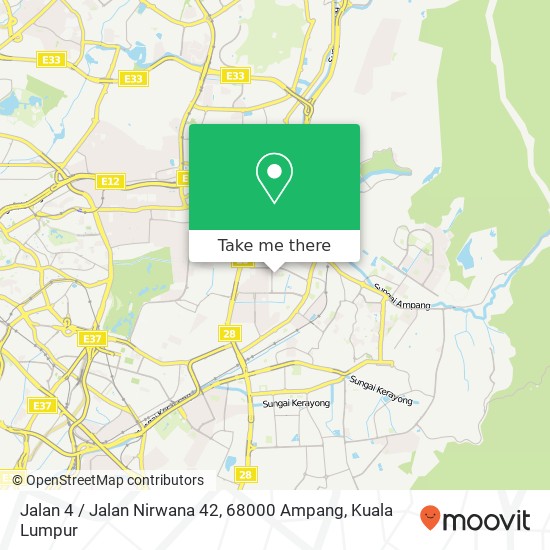 Peta Jalan 4 / Jalan Nirwana 42, 68000 Ampang