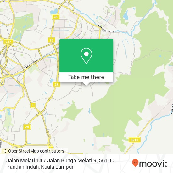 Jalan Melati 14 / Jalan Bunga Melati 9, 56100 Pandan Indah map