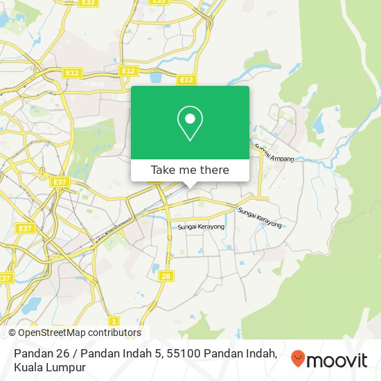 Peta Pandan 26 / Pandan Indah 5, 55100 Pandan Indah