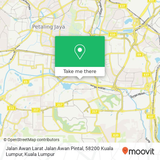 Peta Jalan Awan Larat Jalan Awan Pintal, 58200 Kuala Lumpur