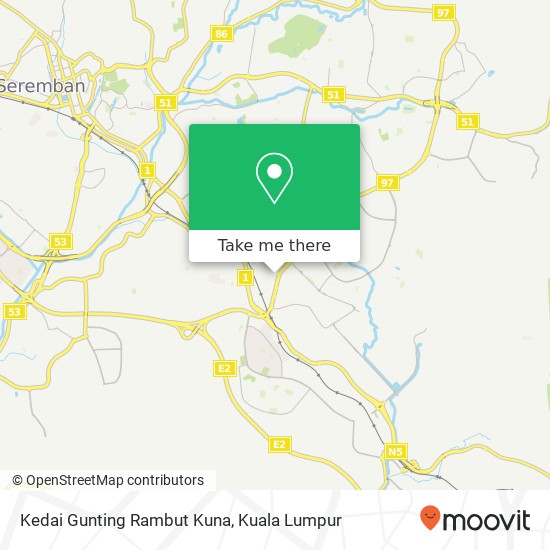 Kedai Gunting Rambut Kuna map