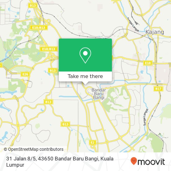 31 Jalan 8 / 5, 43650 Bandar Baru Bangi map