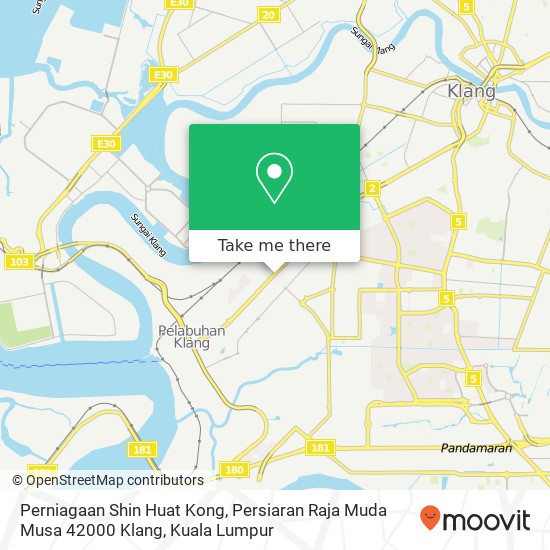 Perniagaan Shin Huat Kong, Persiaran Raja Muda Musa 42000 Klang map