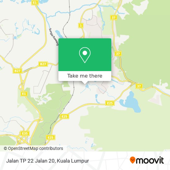 Jalan TP 22 Jalan 20 map