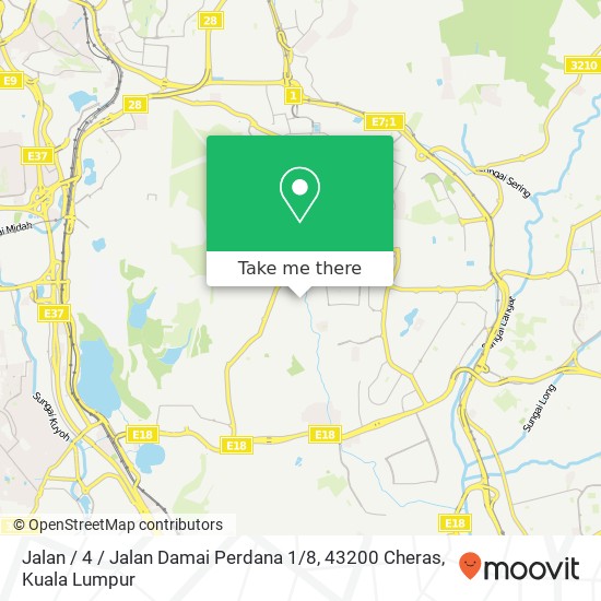 Jalan / 4 / Jalan Damai Perdana 1 / 8, 43200 Cheras map