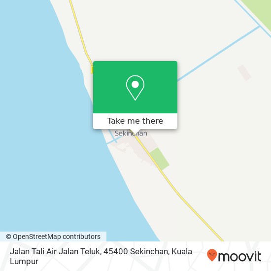 Peta Jalan Tali Air Jalan Teluk, 45400 Sekinchan