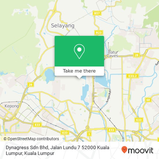Dynagress Sdn Bhd, Jalan Lundu 7 52000 Kuala Lumpur map