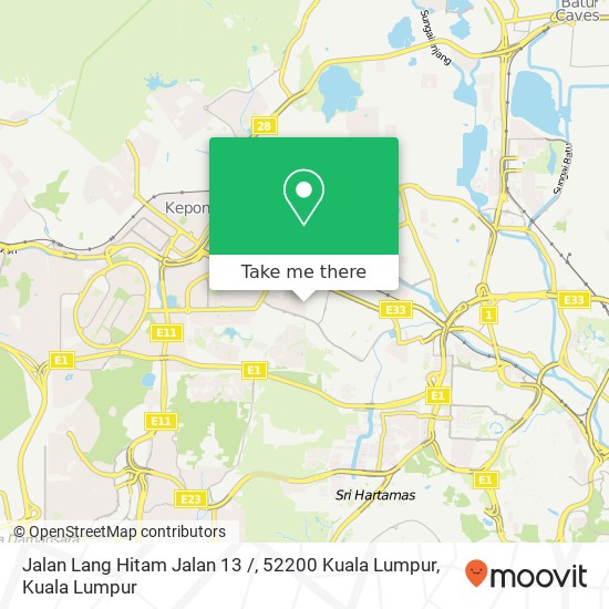 Jalan Lang Hitam Jalan 13 /, 52200 Kuala Lumpur map