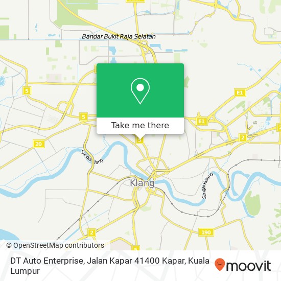Peta DT Auto Enterprise, Jalan Kapar 41400 Kapar
