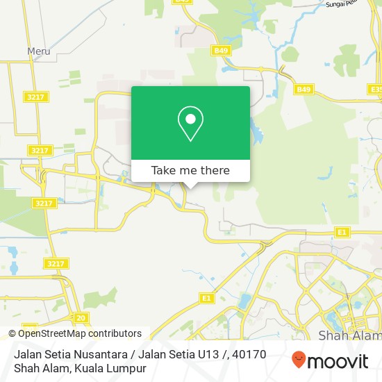 Jalan Setia Nusantara / Jalan Setia U13 /, 40170 Shah Alam map