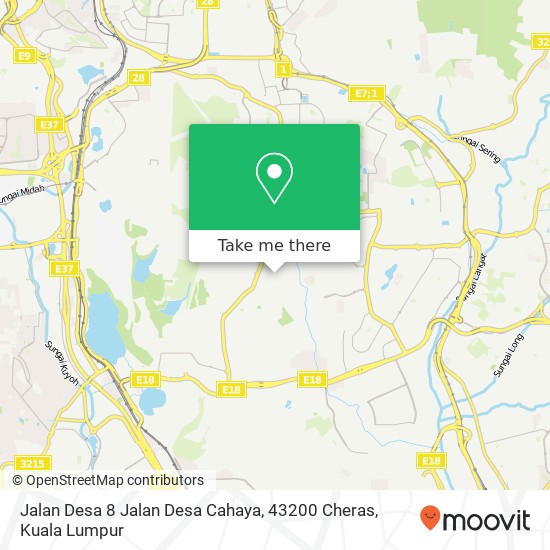 Peta Jalan Desa 8 Jalan Desa Cahaya, 43200 Cheras