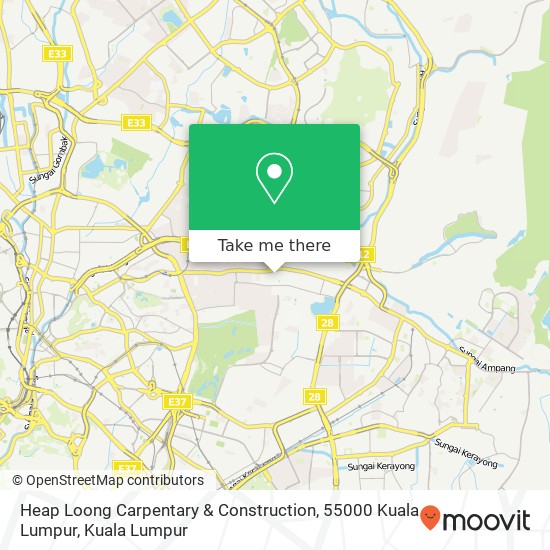 Peta Heap Loong Carpentary & Construction, 55000 Kuala Lumpur