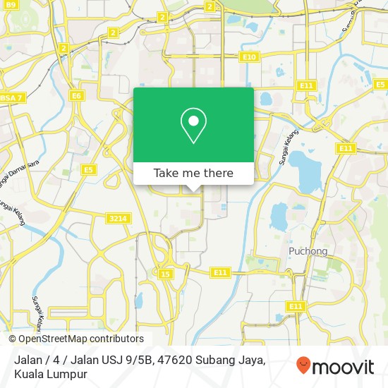 Peta Jalan / 4 / Jalan USJ 9 / 5B, 47620 Subang Jaya