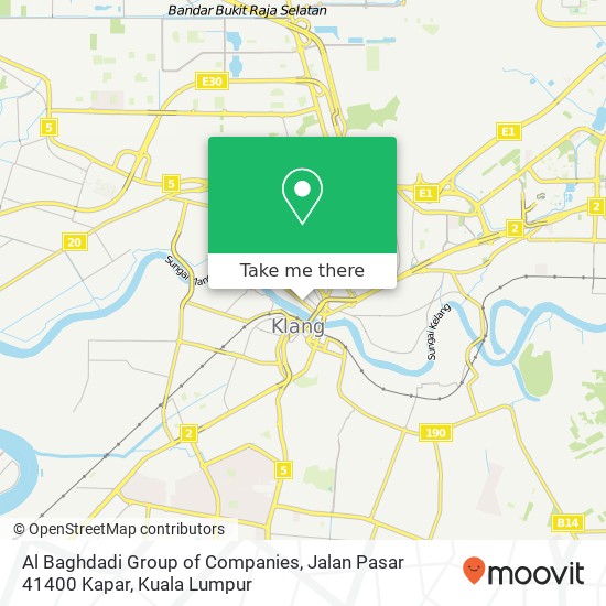 Al Baghdadi Group of Companies, Jalan Pasar 41400 Kapar map