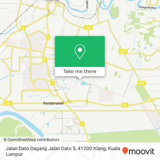 Jalan Dato Dagang Jalan Dato 5, 41200 Klang map