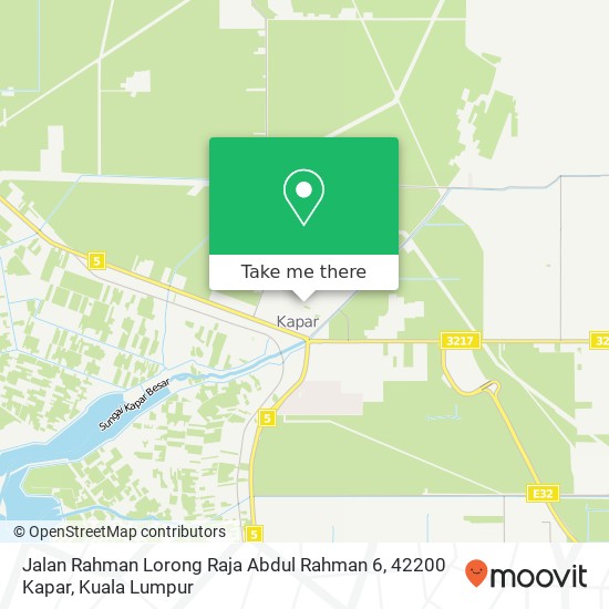 Jalan Rahman Lorong Raja Abdul Rahman 6, 42200 Kapar map