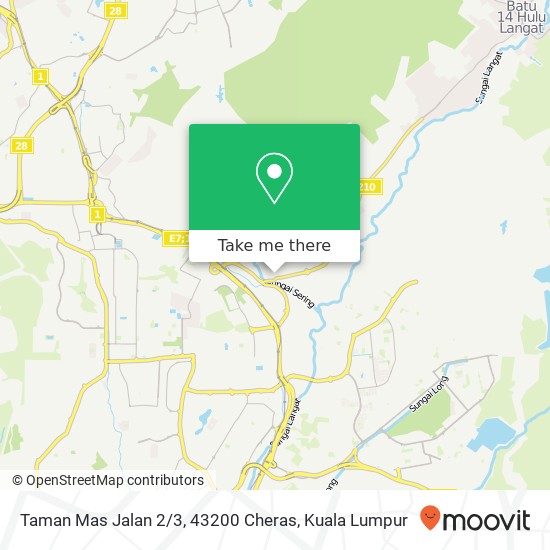 Peta Taman Mas Jalan 2 / 3, 43200 Cheras