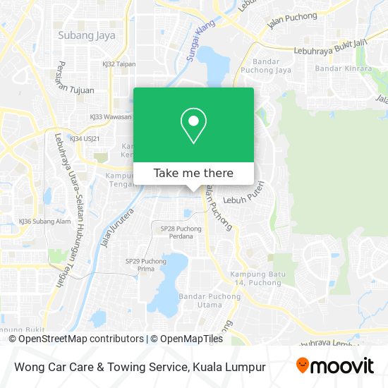 Wong Car Care & Towing Service map