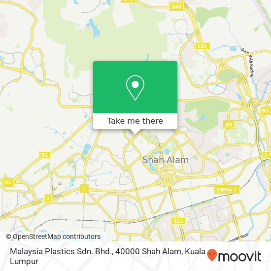 Malaysia Plastics Sdn. Bhd., 40000 Shah Alam map