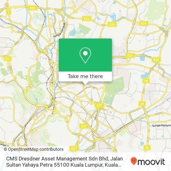 Peta CMS Dresdner Asset Management Sdn Bhd, Jalan Sultan Yahaya Petra 55100 Kuala Lumpur