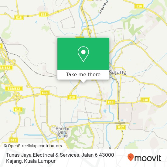 Tunas Jaya Electrical & Services, Jalan 6 43000 Kajang map