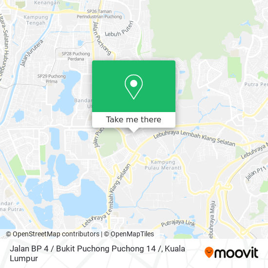 Peta Jalan BP 4 / Bukit Puchong Puchong 14 /