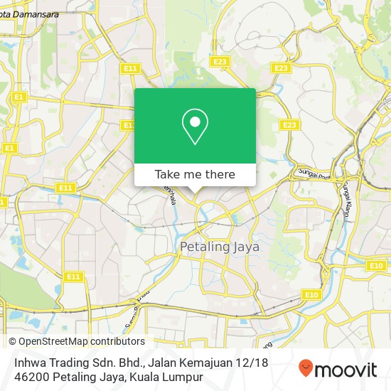 Inhwa Trading Sdn. Bhd., Jalan Kemajuan 12 / 18 46200 Petaling Jaya map