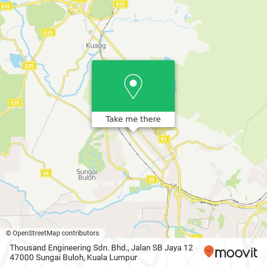 Thousand Engineering Sdn. Bhd., Jalan SB Jaya 12 47000 Sungai Buloh map