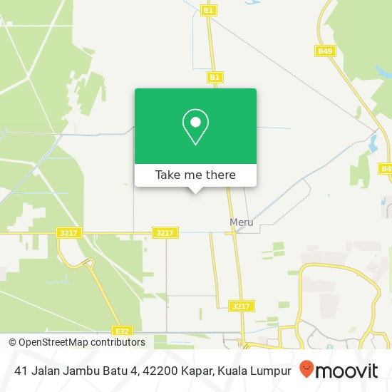 Peta 41 Jalan Jambu Batu 4, 42200 Kapar