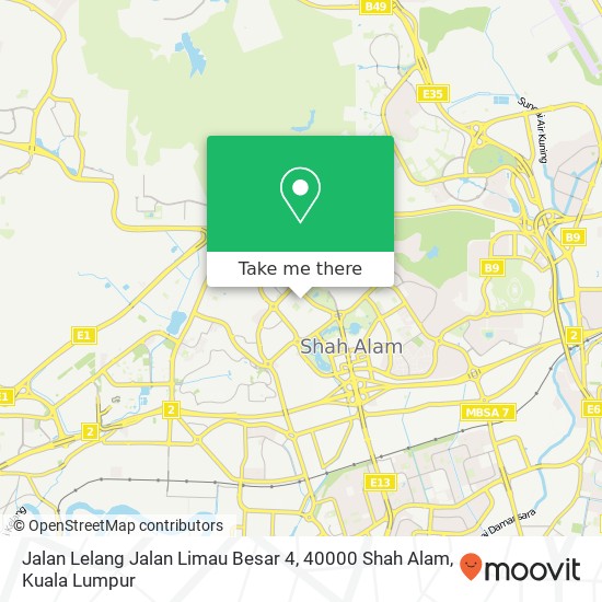 Jalan Lelang Jalan Limau Besar 4, 40000 Shah Alam map