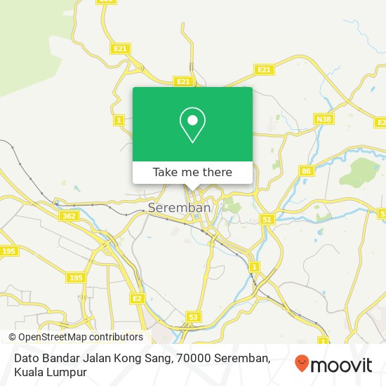 Dato Bandar Jalan Kong Sang, 70000 Seremban map