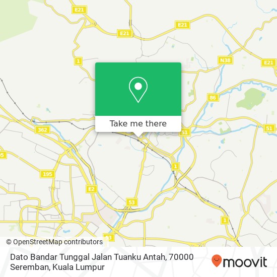 Dato Bandar Tunggal Jalan Tuanku Antah, 70000 Seremban map