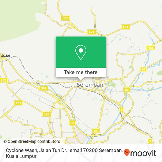 Cyclone Wash, Jalan Tun Dr. Ismail 70200 Seremban map