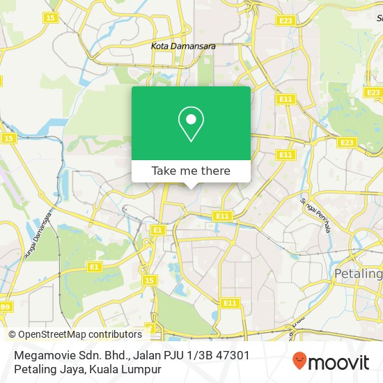 Megamovie Sdn. Bhd., Jalan PJU 1 / 3B 47301 Petaling Jaya map