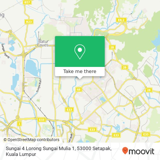 Peta Sungai 4 Lorong Sungai Mulia 1, 53000 Setapak