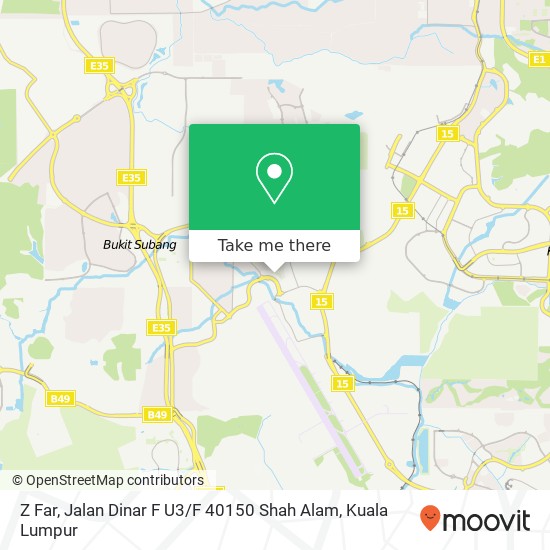 Z Far, Jalan Dinar F U3 / F 40150 Shah Alam map