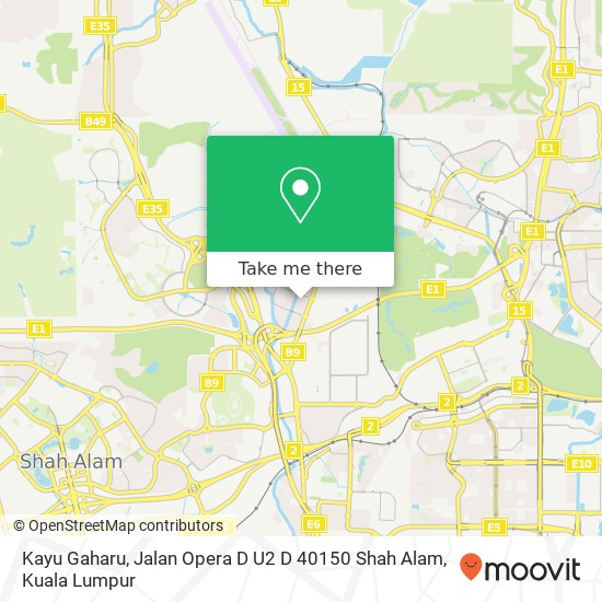 Kayu Gaharu, Jalan Opera D U2 D 40150 Shah Alam map