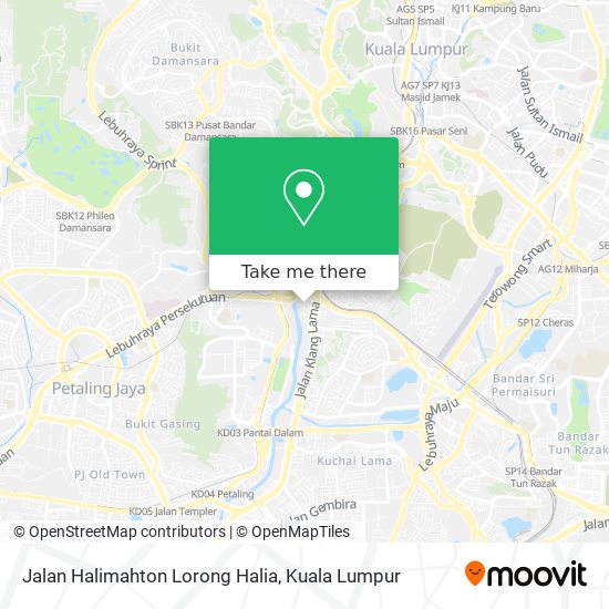 Jalan Halimahton Lorong Halia map