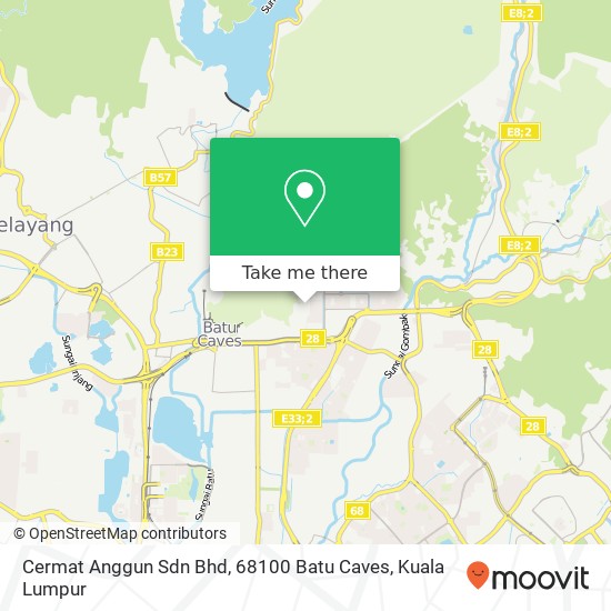 Peta Cermat Anggun Sdn Bhd, 68100 Batu Caves