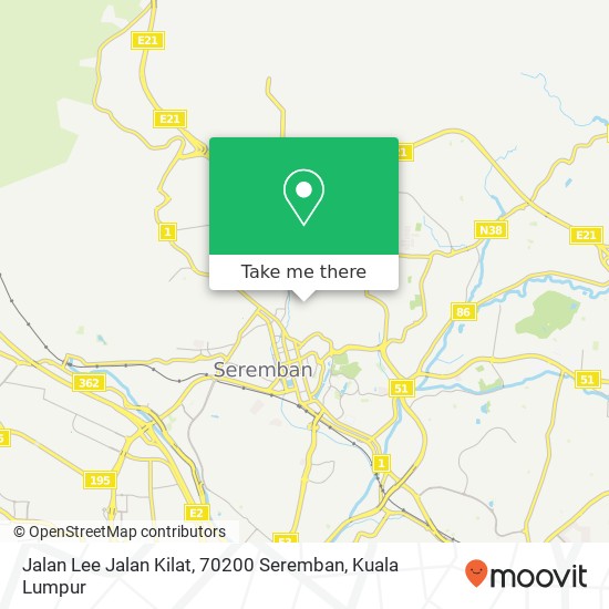 Jalan Lee Jalan Kilat, 70200 Seremban map