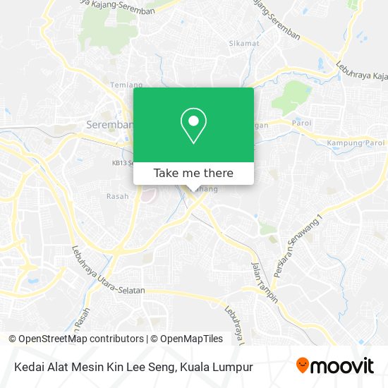 Peta Kedai Alat Mesin Kin Lee Seng