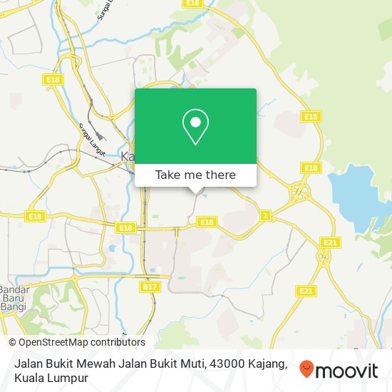 Jalan Bukit Mewah Jalan Bukit Muti, 43000 Kajang map